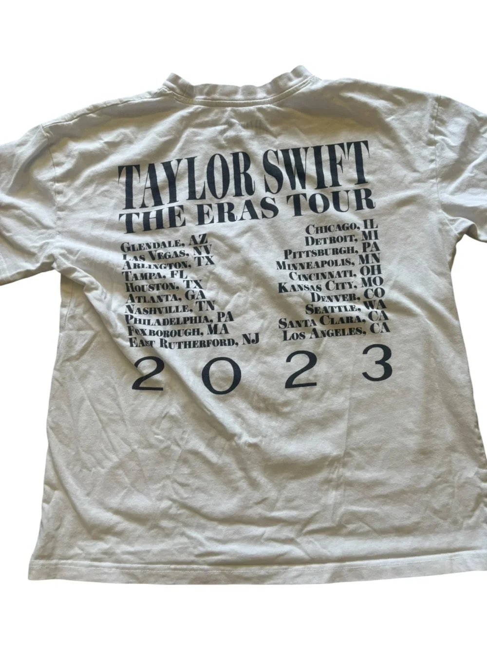 Taylor Swift Eras Tour White Graphic Tour Tee Size Extra Small (XS)